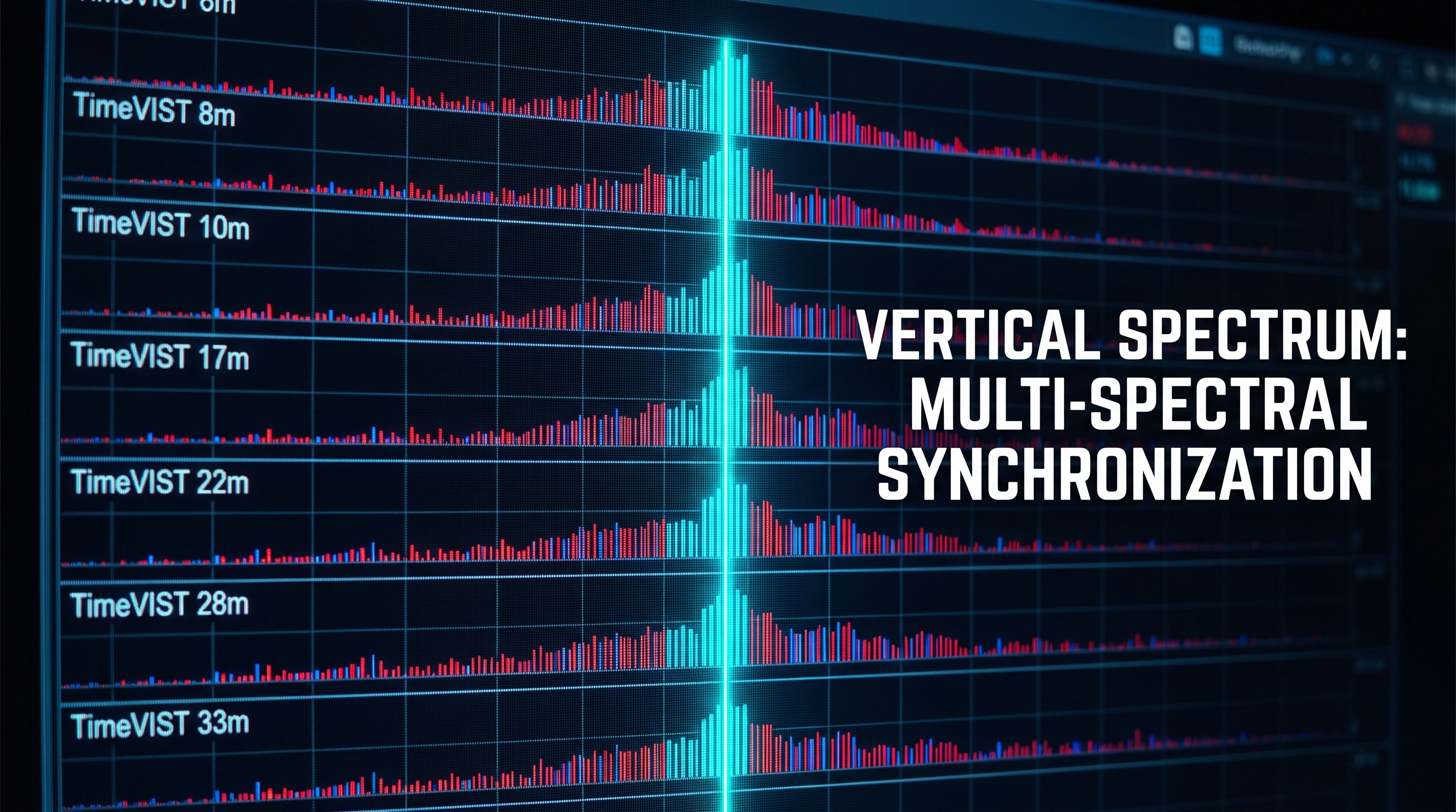 Vertical LAP spectrum showing synchronized timings across multiple cycles