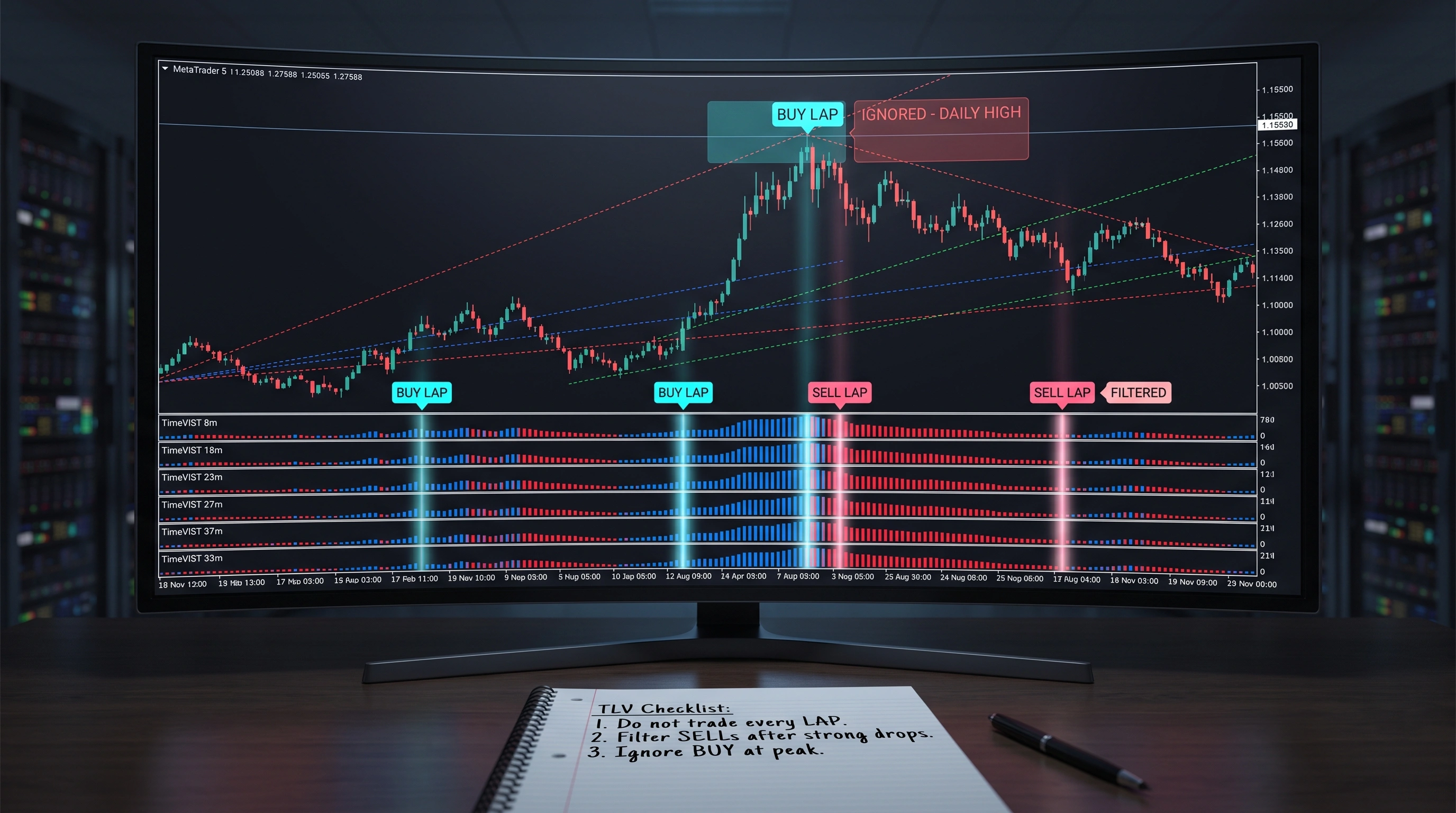 Why LAP signals at daily highs and lows require additional price-context analysis