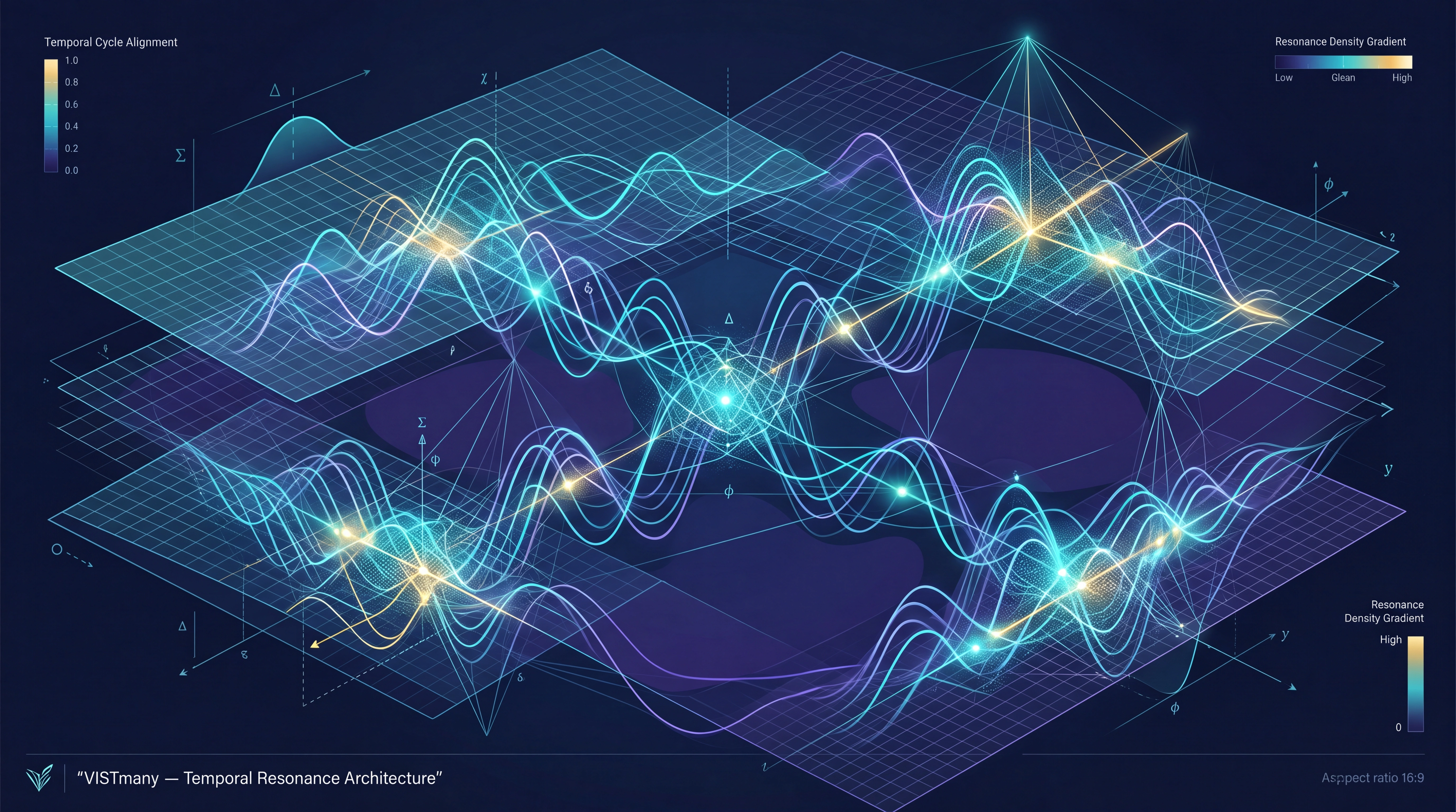 VISTmany VISTLAB visualization illustrating the Temporal Inertia Law and the persistence of Liquidity Activation Points (LAP) in Temporal Space despite changing market conditions.