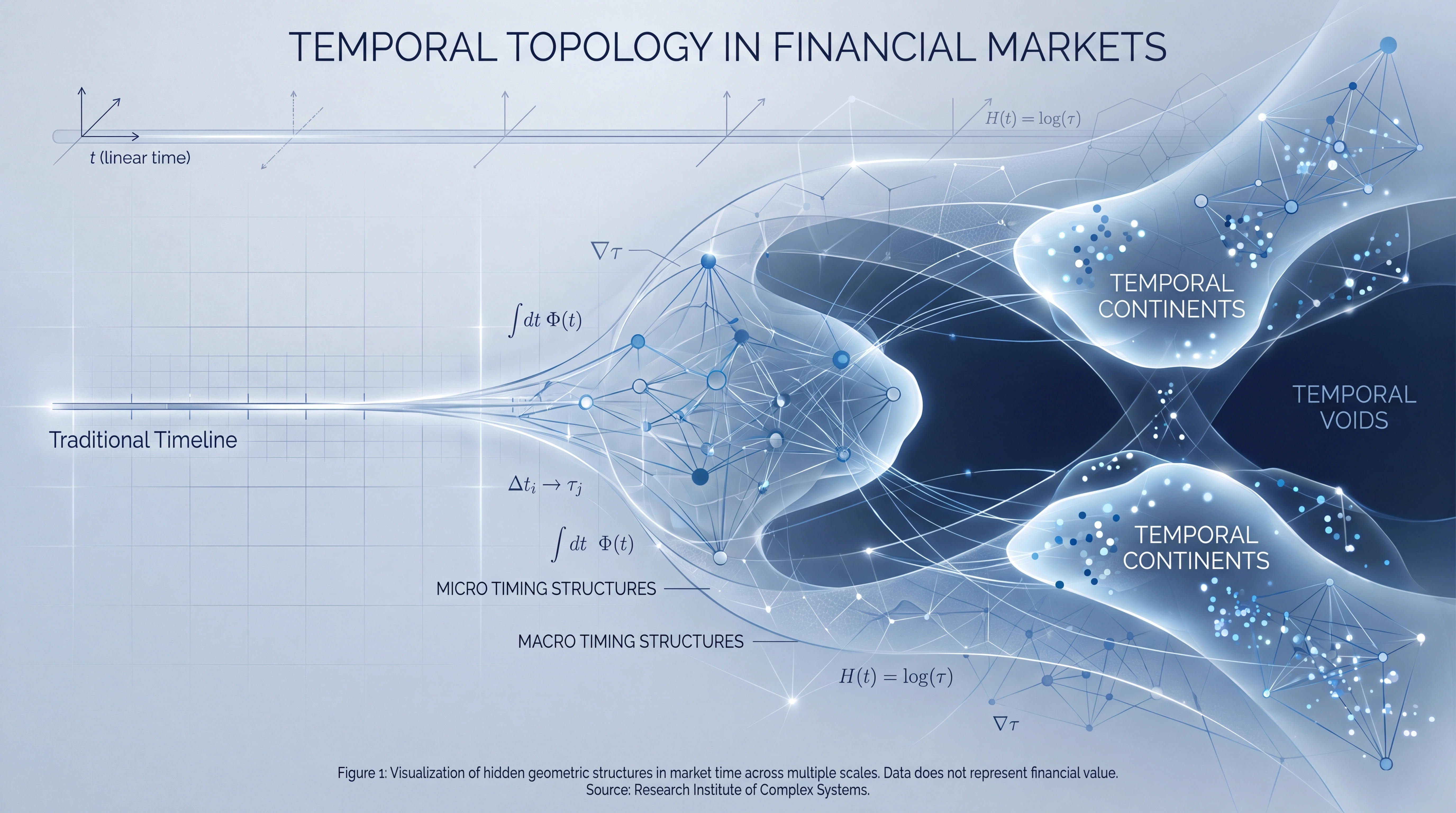 Temporal topology of financial markets illustrating the interaction between micro and macro Liquidity Activation Points (LAP) within the VISTmany research framework.